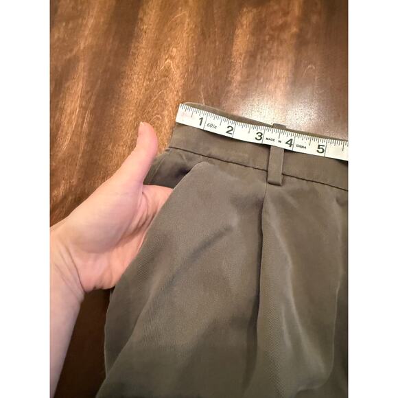 & Other Stories Women's Green Tapered Front High Rise Trouser Pants Size 4 - Picture 6 of 12